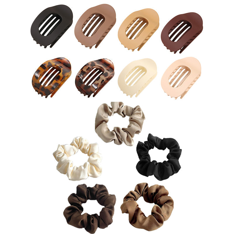 Oval hair clip set (4 pcs)