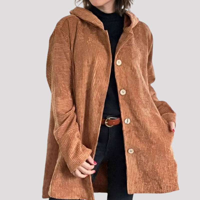 ๐ Casual velvet jacket with hood for autumn