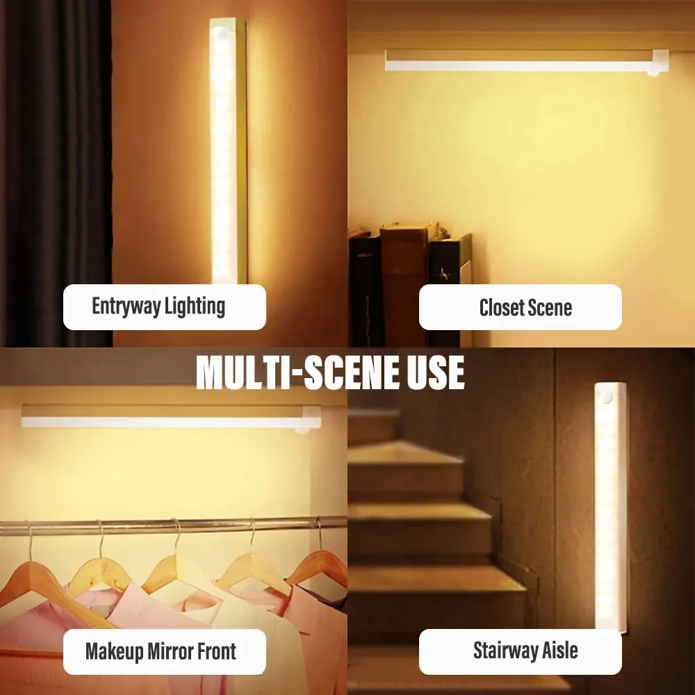 🔥Limited time offer - rechargeable LED lamp, no drilling required, smart sensor, magnetic