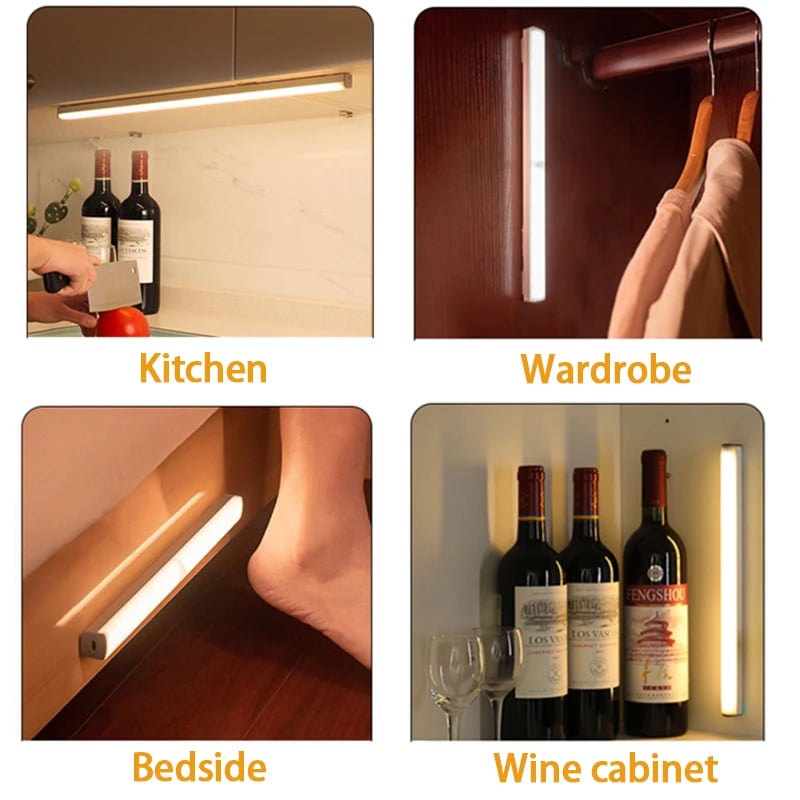 🔥Limited time offer - rechargeable LED lamp, no drilling required, smart sensor, magnetic