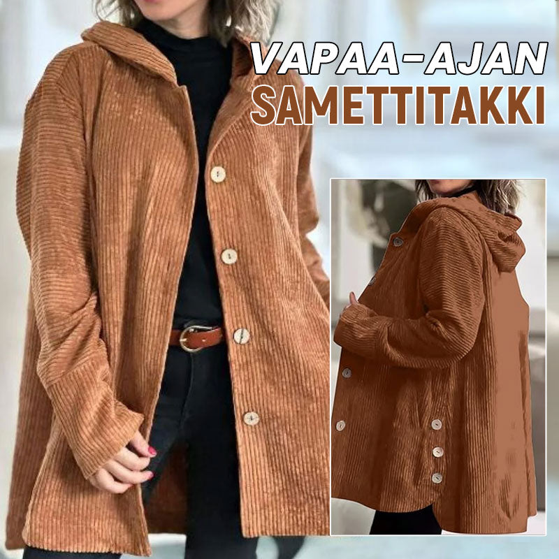 ๐ Casual velvet jacket with hood for autumn