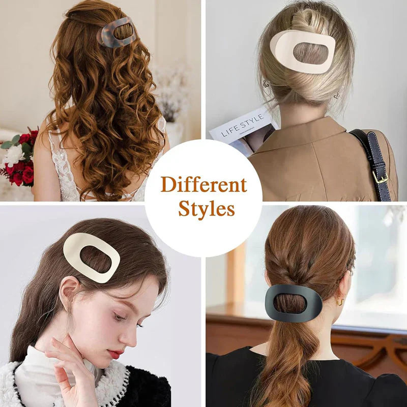 Oval hair clip set (4 pcs)