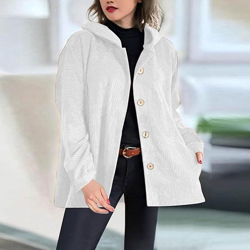 ๐ Casual velvet jacket with hood for autumn