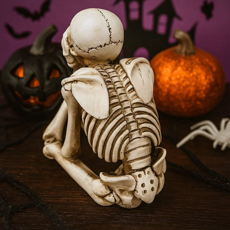 ๐ Halloween Three Wise Skeletons Resin Figurines ๐
