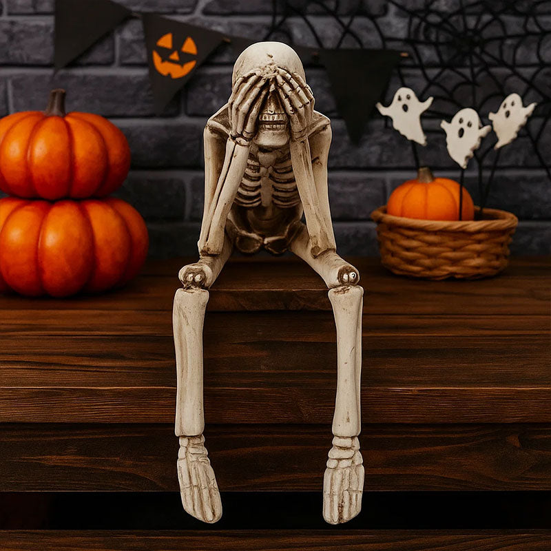 ๐ Halloween Three Wise Skeletons Resin Figurines ๐