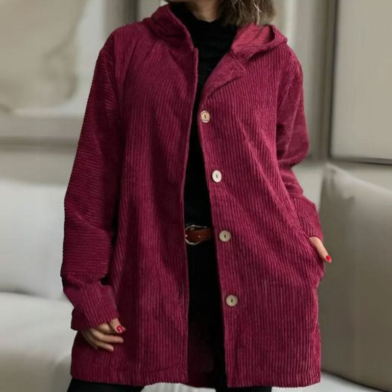 ๐ Casual velvet jacket with hood for autumn