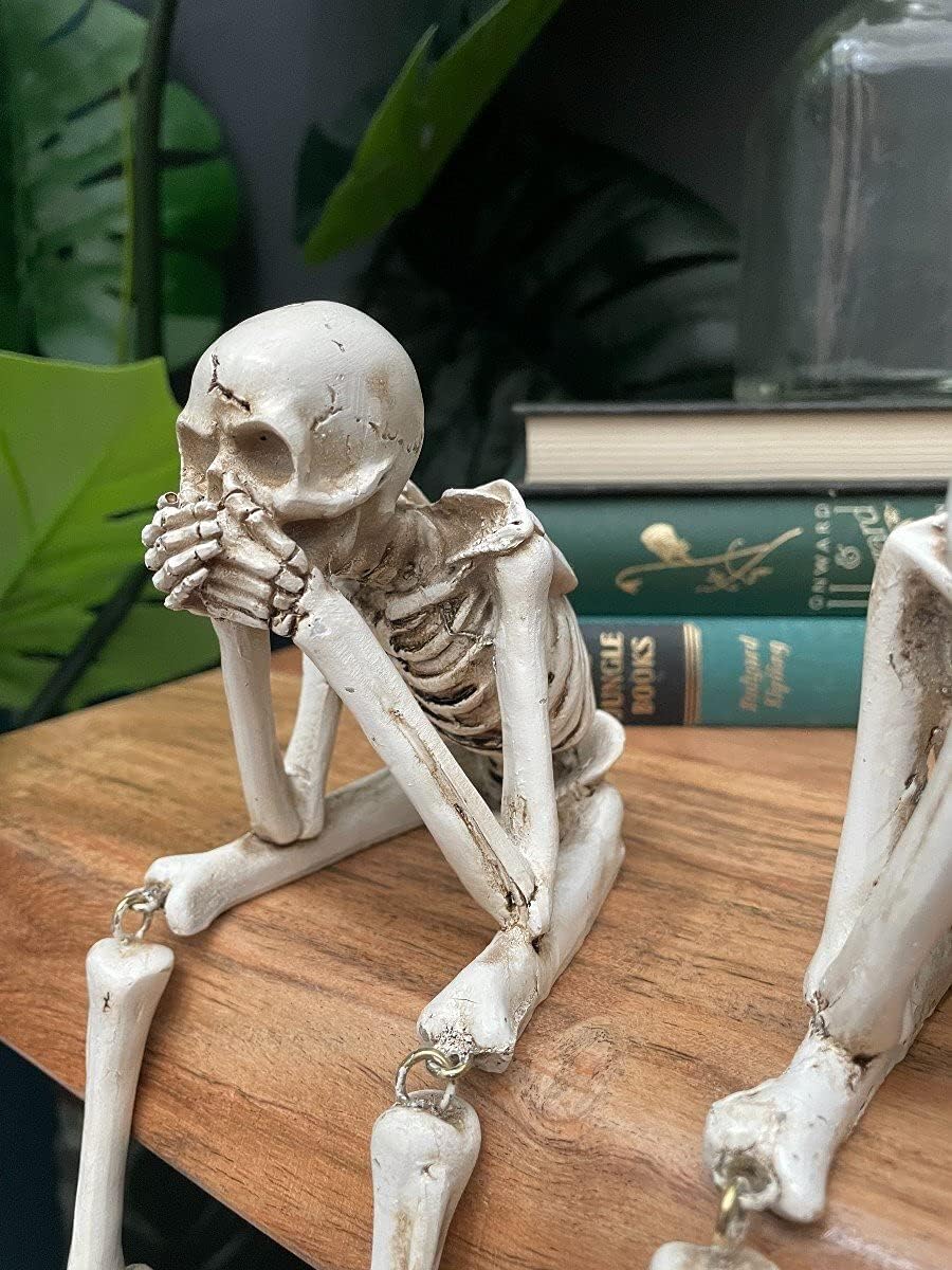 ๐ Halloween Three Wise Skeletons Resin Figurines ๐