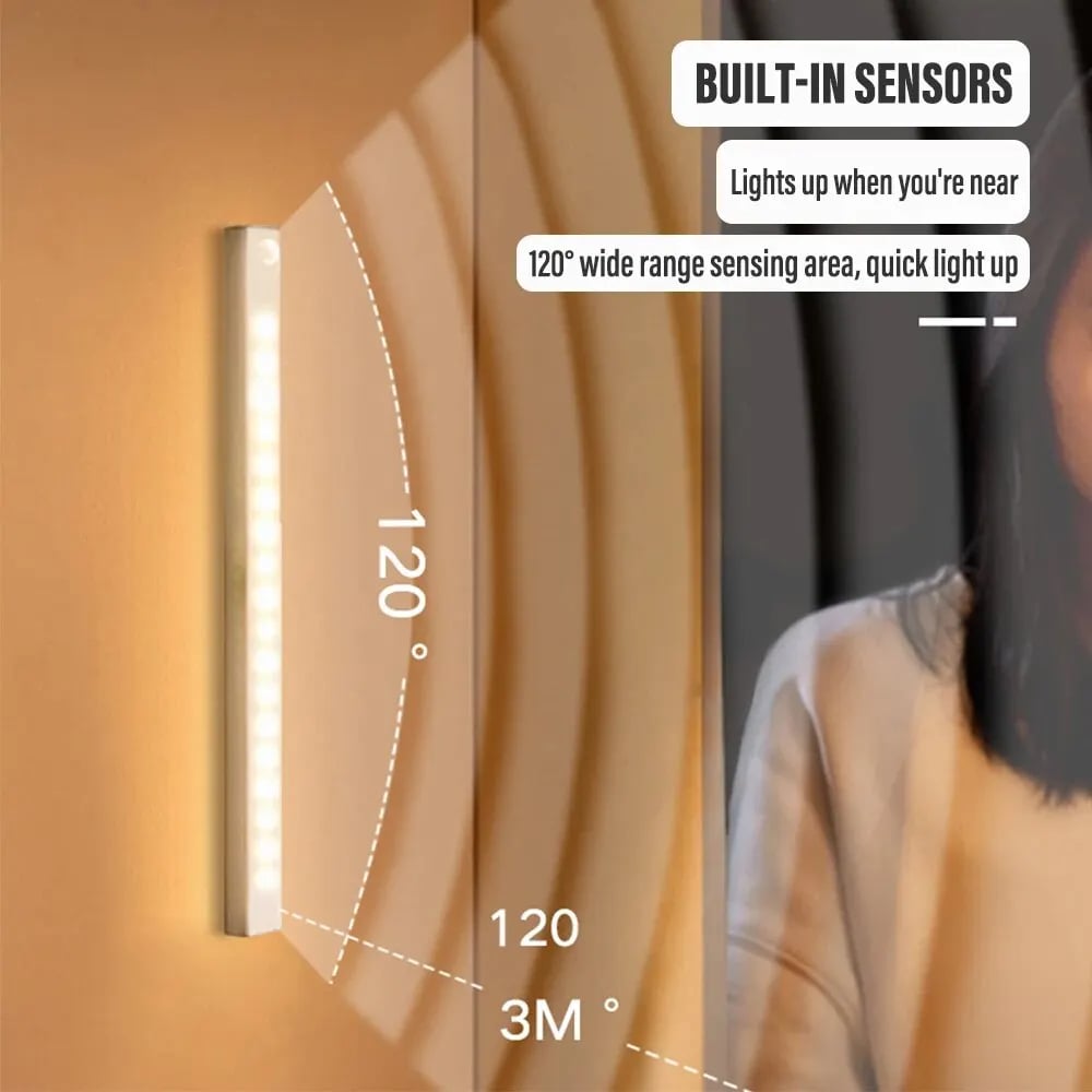 🔥Limited time offer - rechargeable LED lamp, no drilling required, smart sensor, magnetic