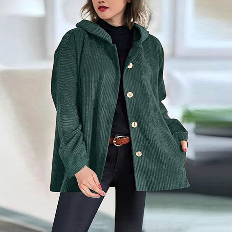 ๐ Casual velvet jacket with hood for autumn