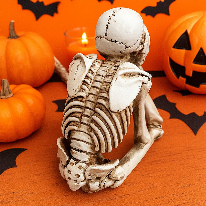 ๐ Halloween Three Wise Skeletons Resin Figurines ๐