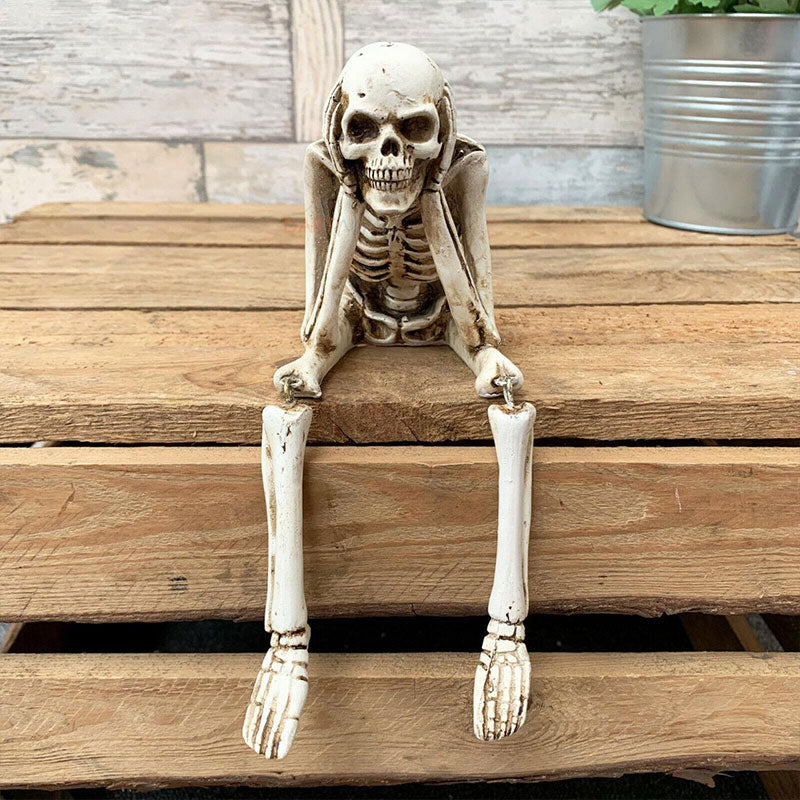 ๐ Halloween Three Wise Skeletons Resin Figurines ๐
