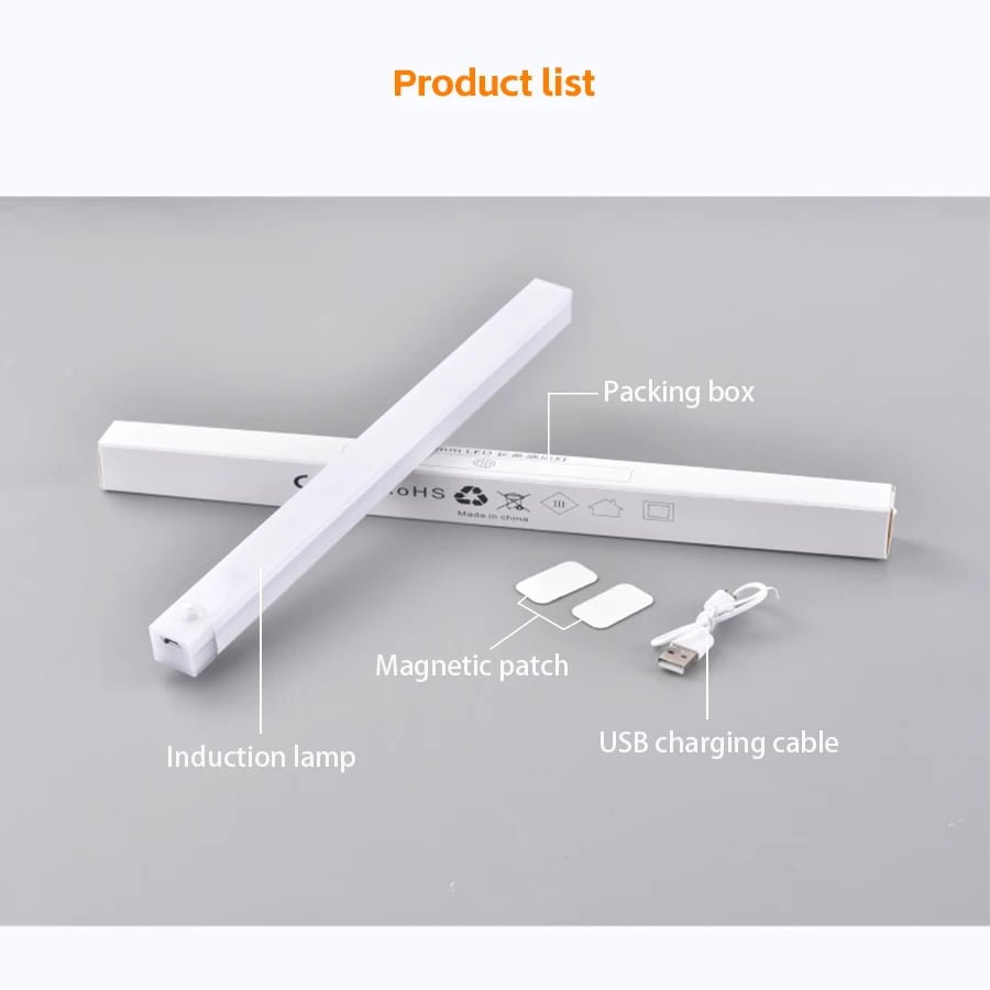🔥Limited time offer - rechargeable LED lamp, no drilling required, smart sensor, magnetic