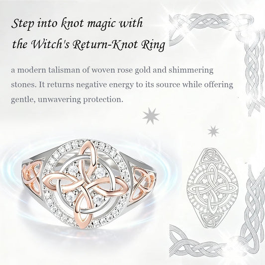 🔮💍Handcrafted protective ring ‘Witch's Return Knot’💞Protect your lov