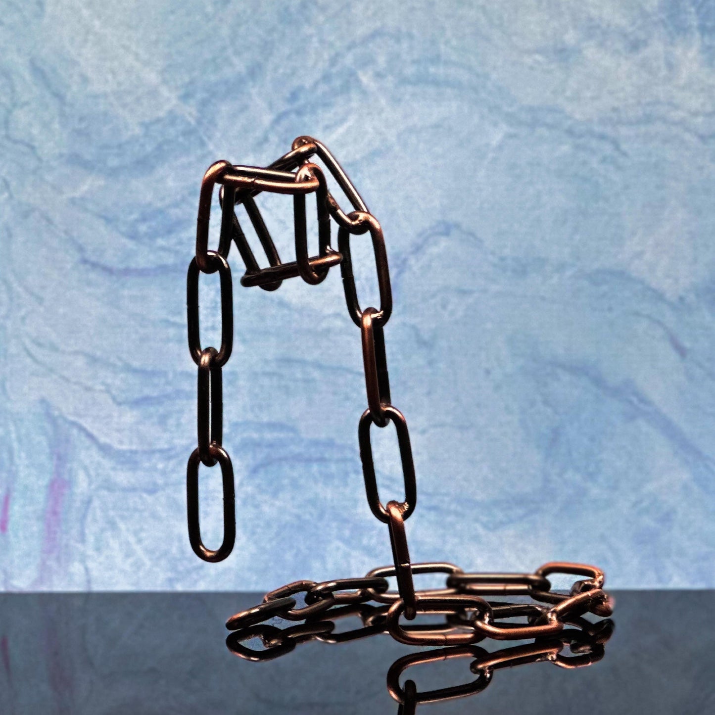 Metal Chain Link Wine Bottle Holder