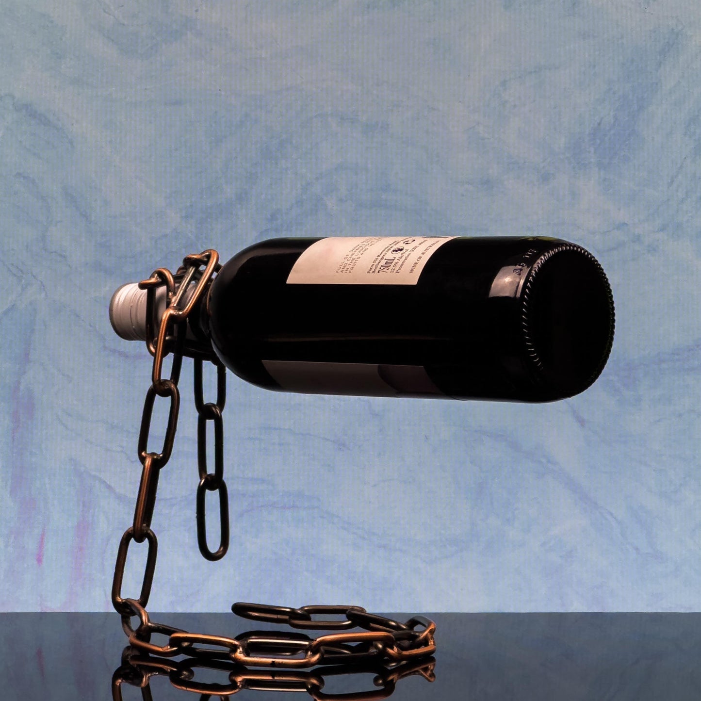 Metal Chain Link Wine Bottle Holder