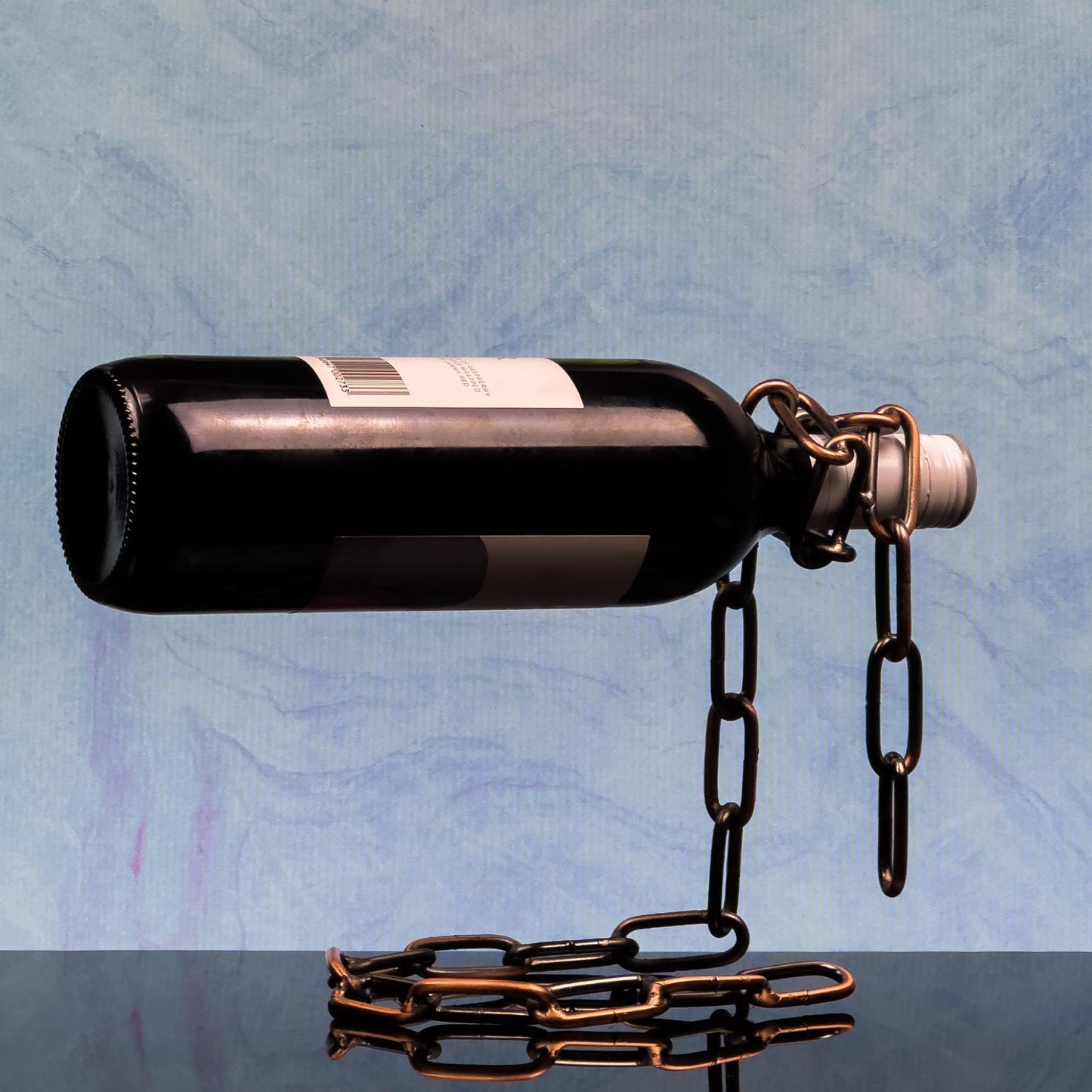 Metal Chain Link Wine Bottle Holder