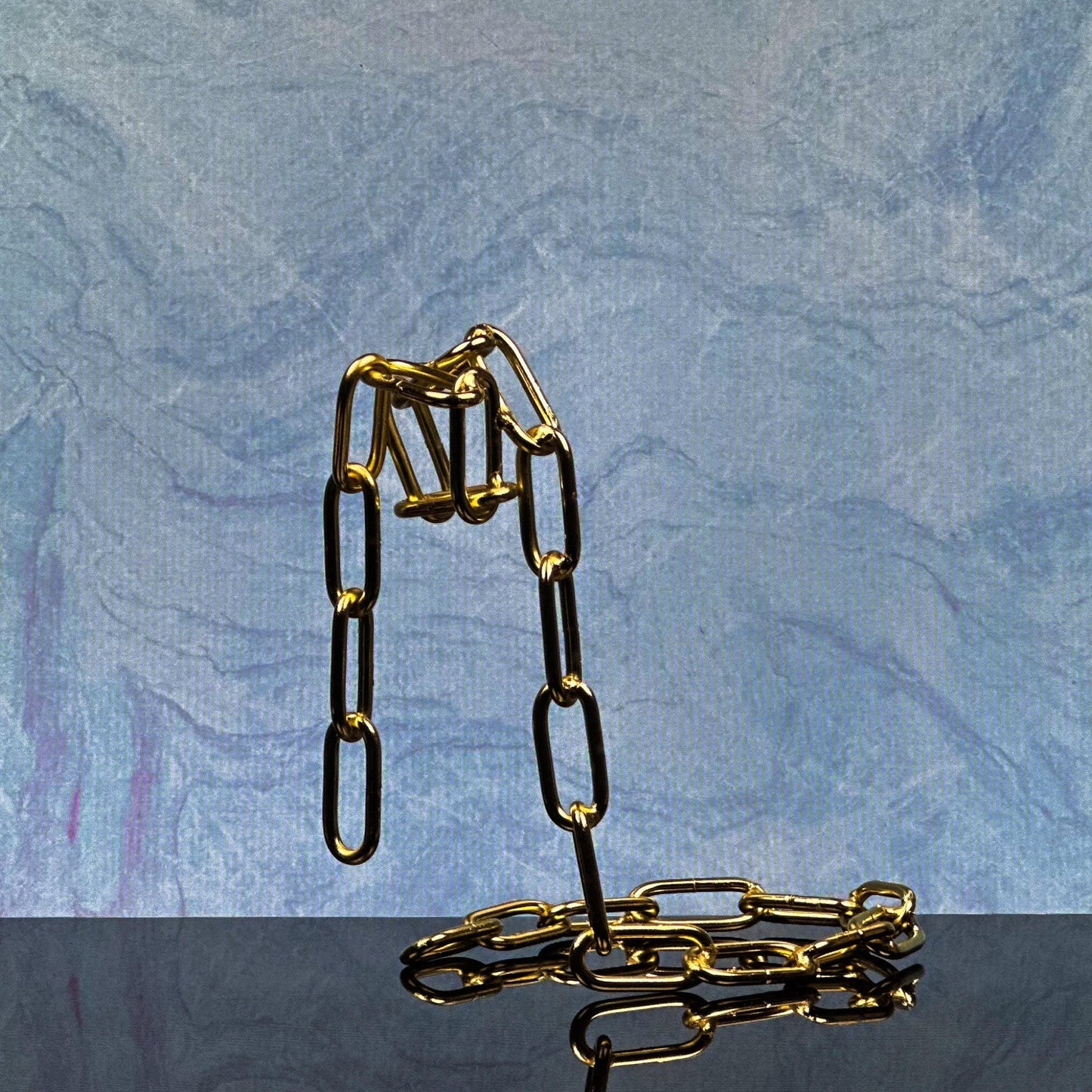 Metal Chain Link Wine Bottle Holder