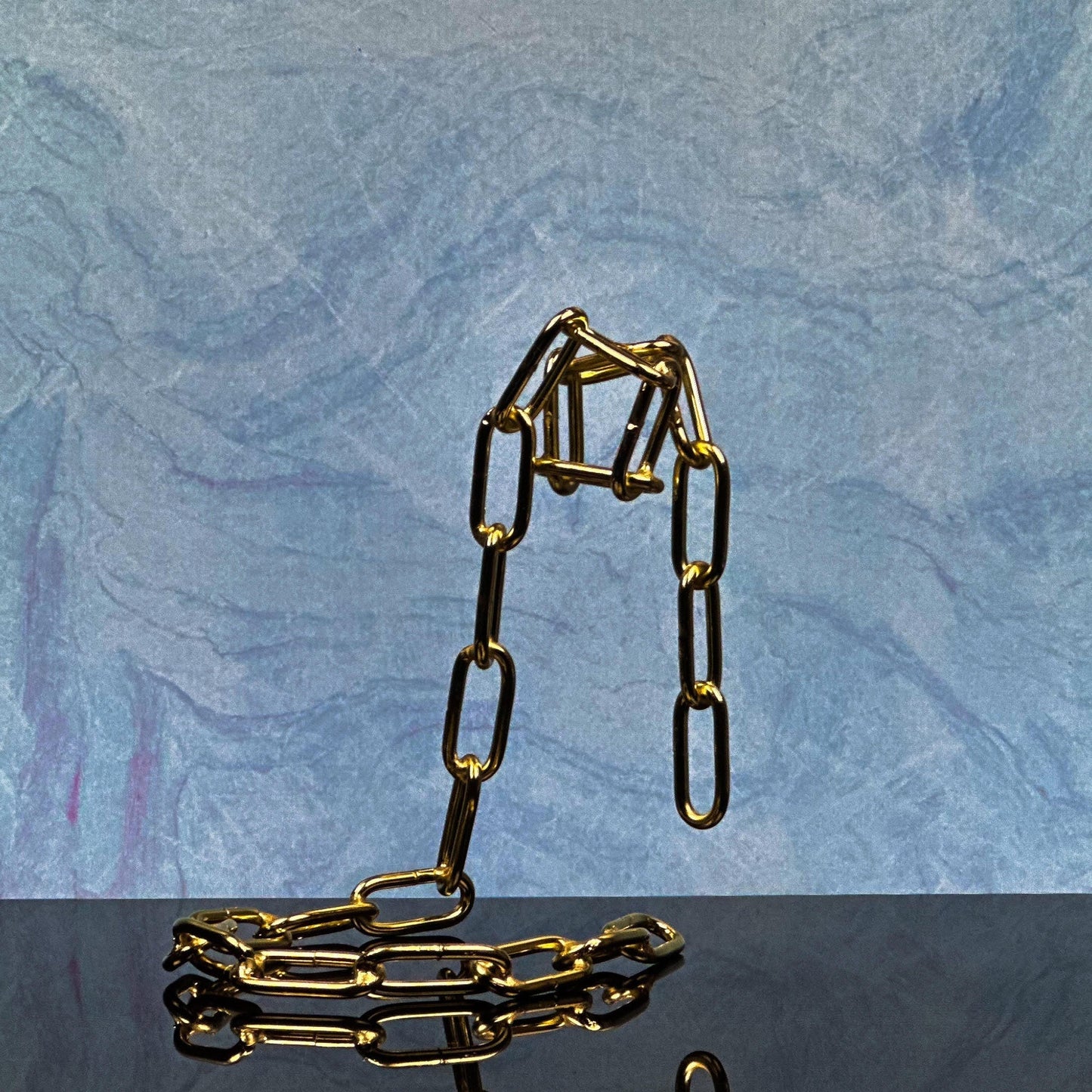 Metal Chain Link Wine Bottle Holder