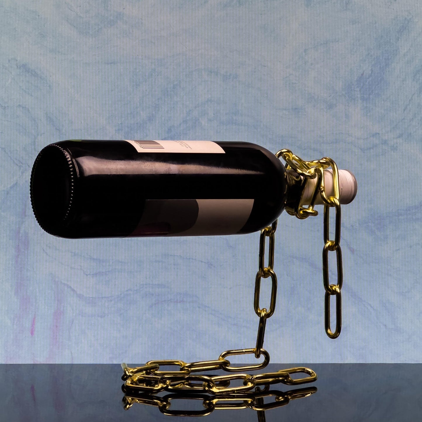 Metal Chain Link Wine Bottle Holder