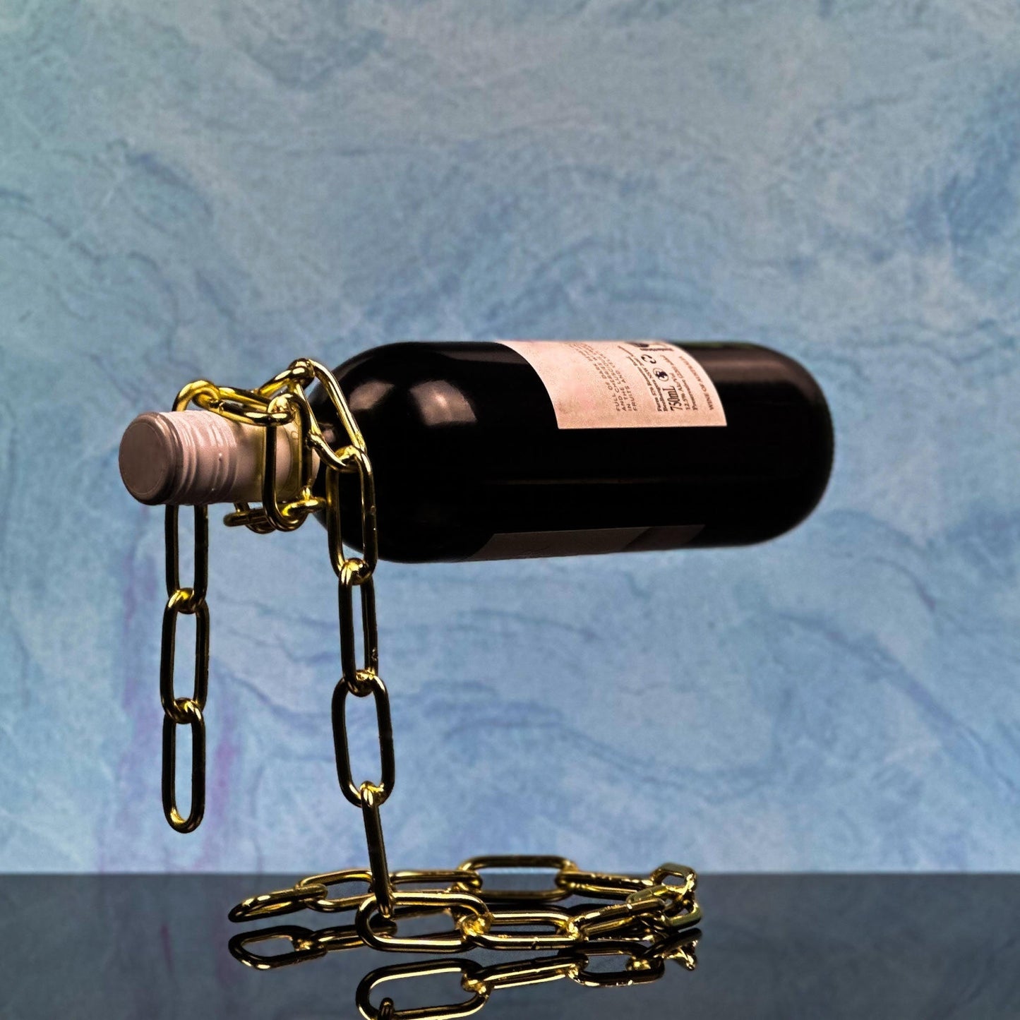 Metal Chain Link Wine Bottle Holder