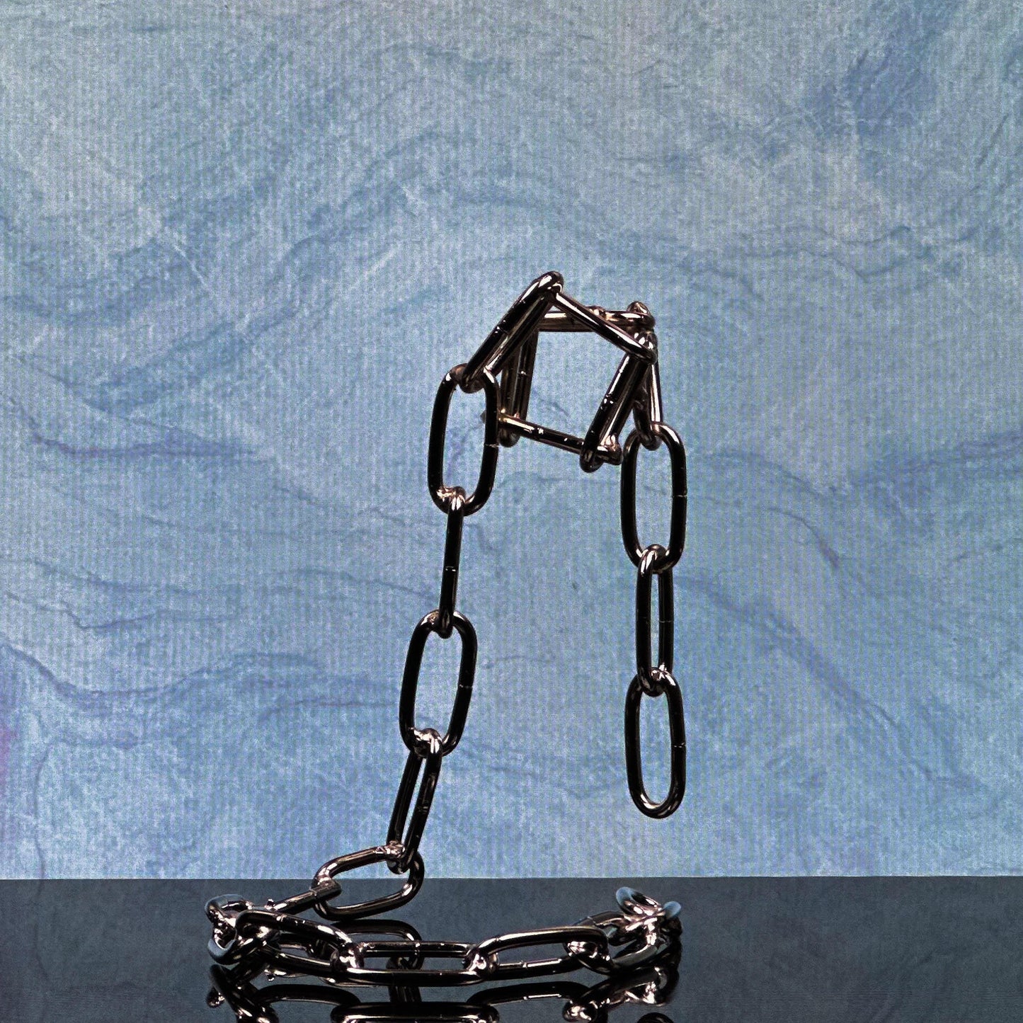 Metal Chain Link Wine Bottle Holder