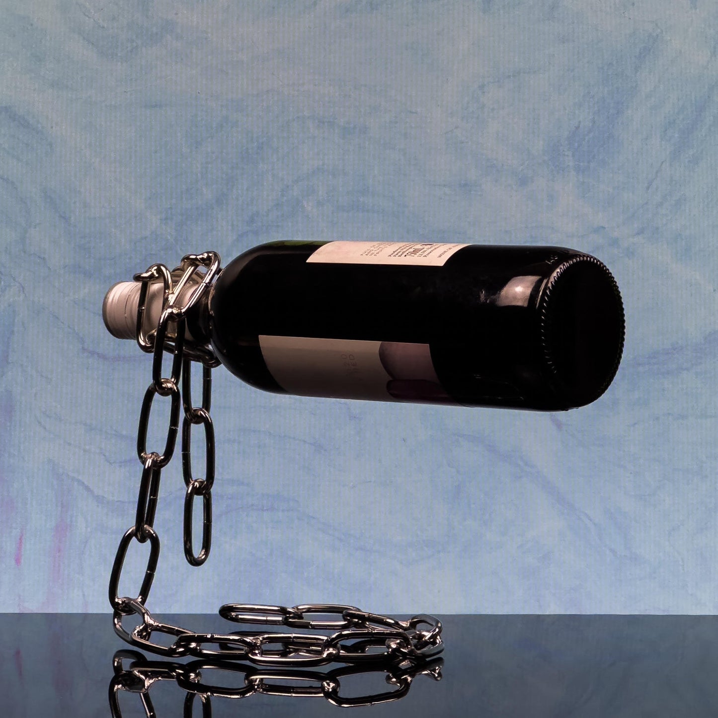 Metal Chain Link Wine Bottle Holder