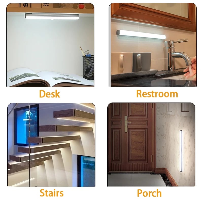 🔥Limited time offer - rechargeable LED lamp, no drilling required, smart sensor, magnetic