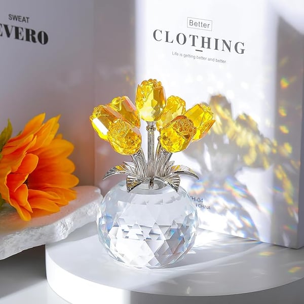 ๐โจ Crystal Flower Prism Vase โจ๐
