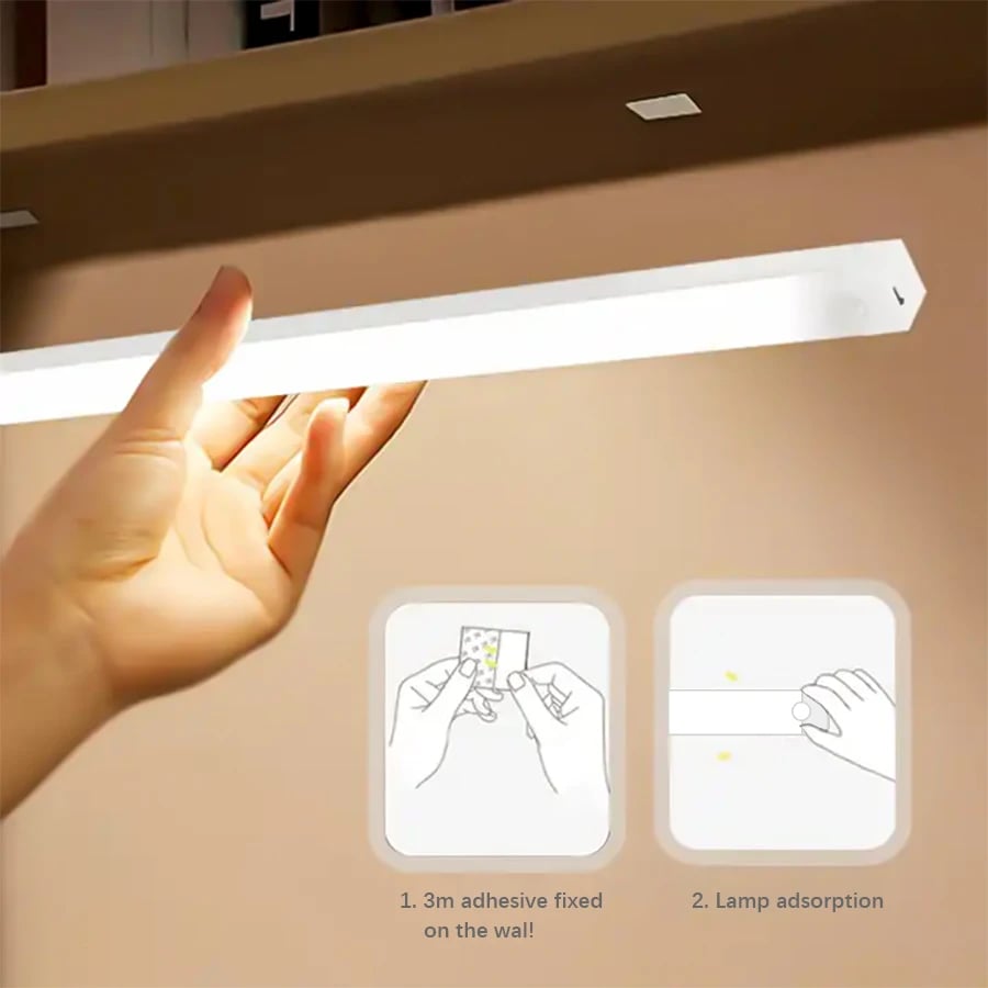 🔥Limited time offer - rechargeable LED lamp, no drilling required, smart sensor, magnetic