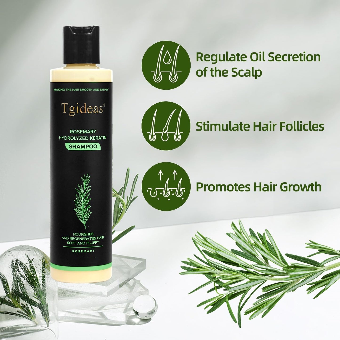 Tgideas Organic Rosemary Hair Growth Shampo