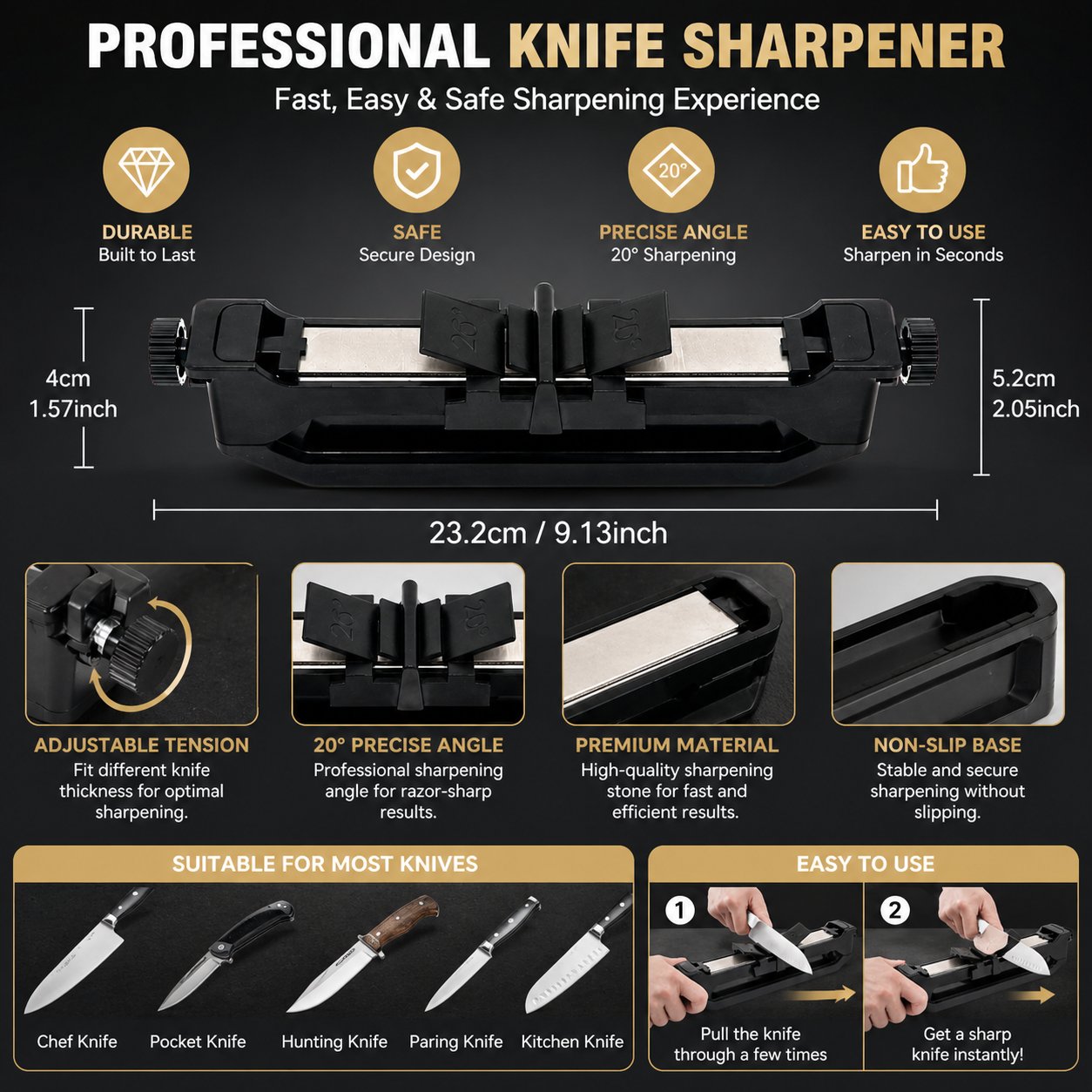 Portable Precision Knife Sharpener