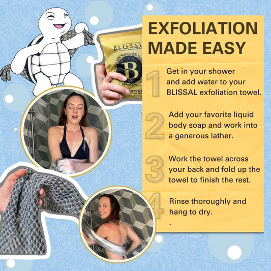 🧼Exfoliating antibacterial shower towel🚿