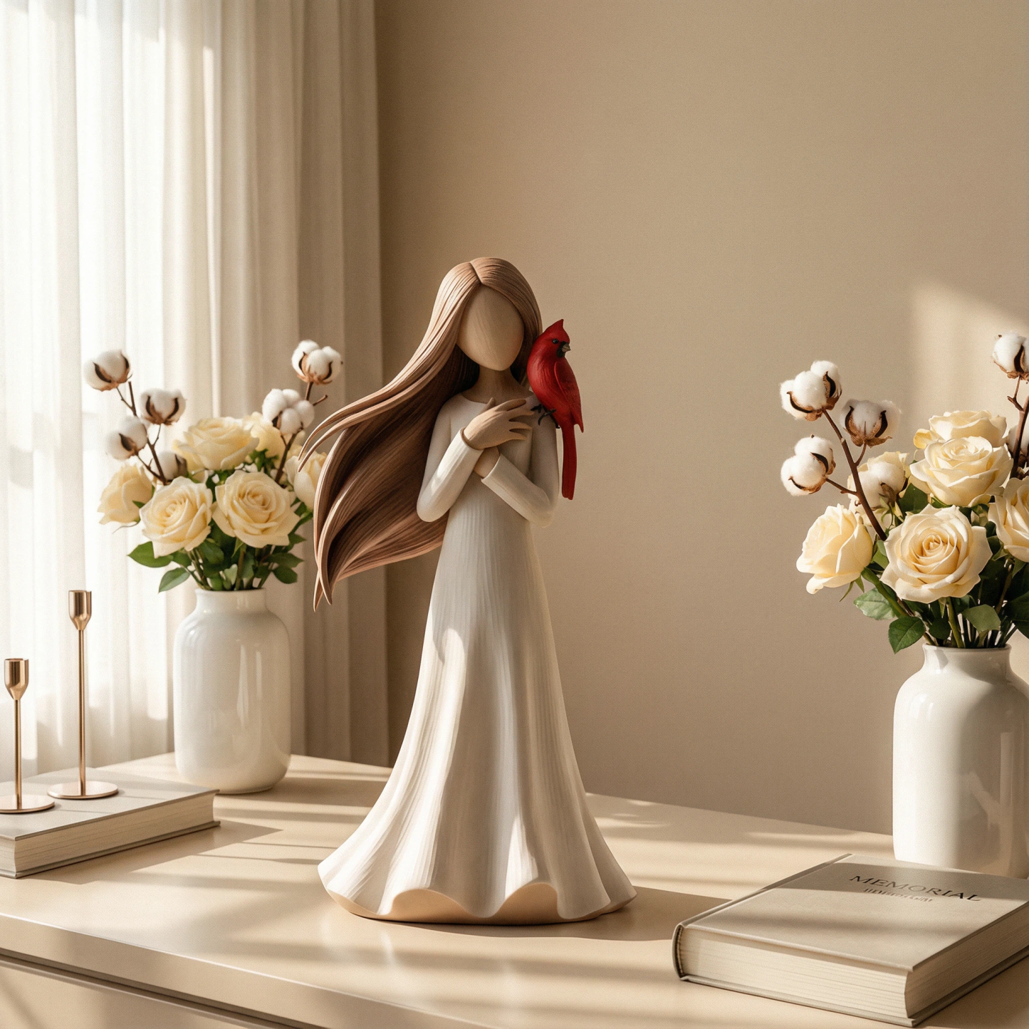 🔥Hot Sale  -✨Cardinal Remembrance Love and Serenity Figurine❤️Serene Desk Companion🙏