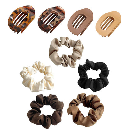 Oval hair clip set (4 pcs)