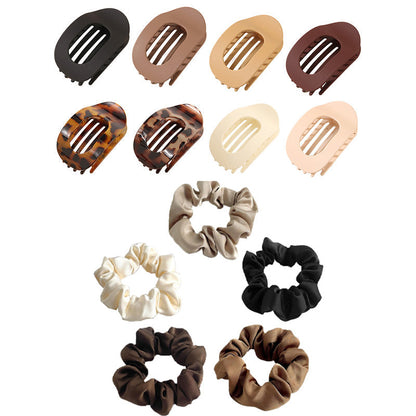 Oval hair clip set (4 pcs)