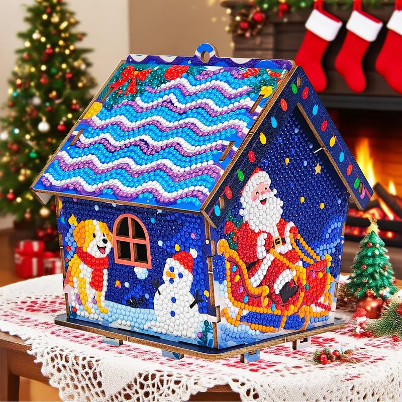 Gingerbread Snowman House Diamond Painting
