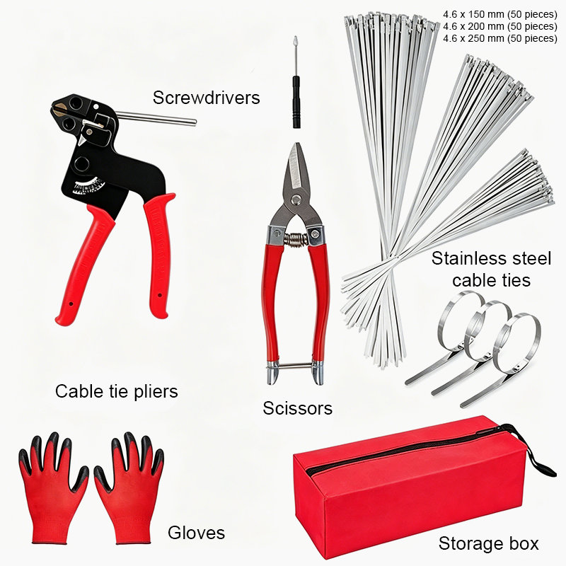 Stainless Steel Cable Tie Clamps And Steel Strap Tighteners