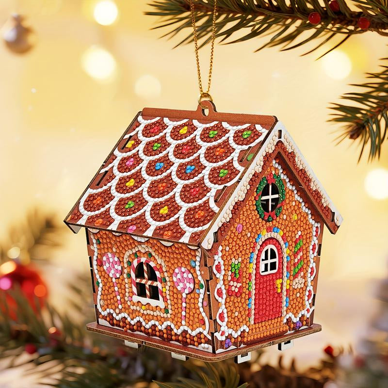 Gingerbread Snowman House Diamond Painting