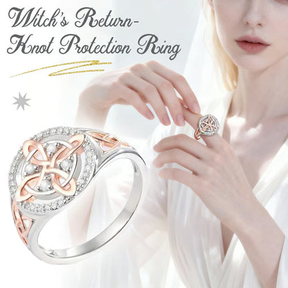 🔮💍Handcrafted protective ring ‘Witch's Return Knot’💞Protect your lov