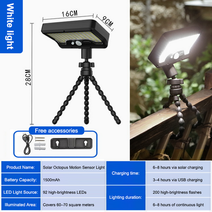 Flexible Octopus Solar Motion Sensor Light