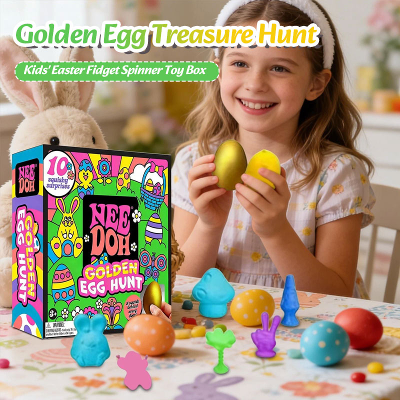Golden Egg Treasure Hunt — Kids' Easter Fidget Spinner Toy Box