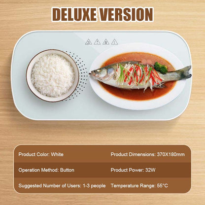 Multifunctional Smart Tray For Heating Food At A Constant Temperature - A Great Gift