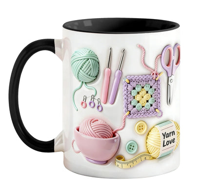 💥Last day with 50% off!!🏆Flash sale⚡ Over 50,000 sold! Almost sold out💥“Yarn Love” mug – the perfect gift for craft enthusiasts and creative types