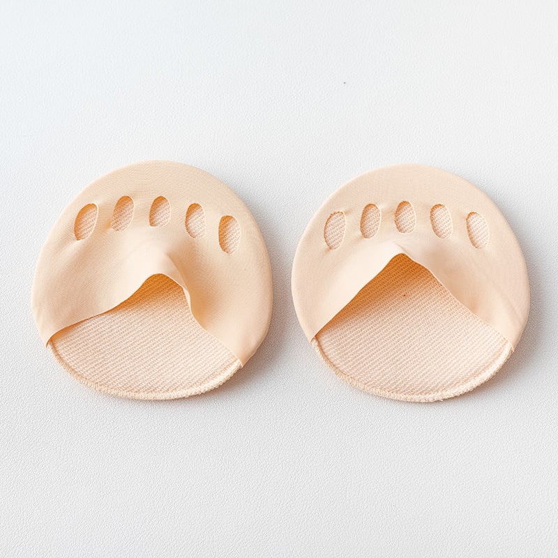 👠✨ Five-Toe Forefoot Pads for Women | Shock-Absorbing Insoles for High Heels | Black/Beige