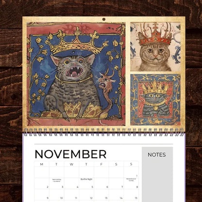 🐱Medieval Cats with Crowns Calendar 2026