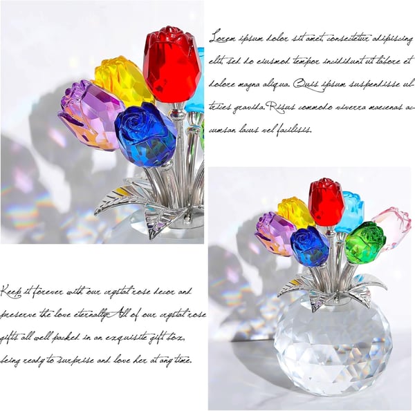 🌈✨ Crystal Flower Prism Vase ✨🌈
