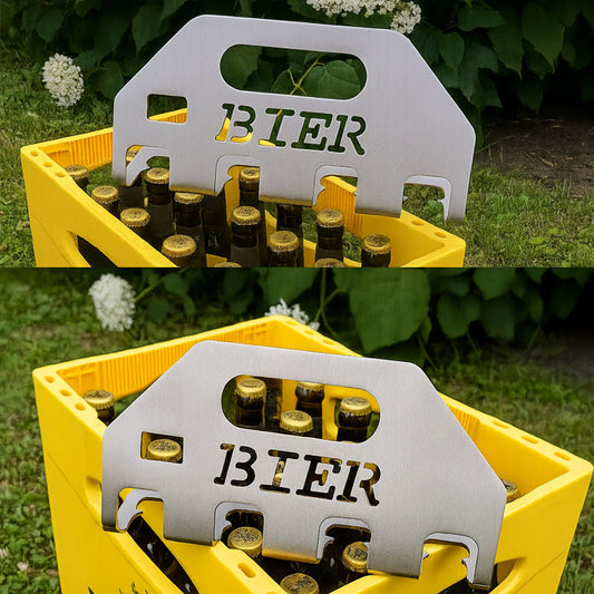 The Quad beer opener and carrier