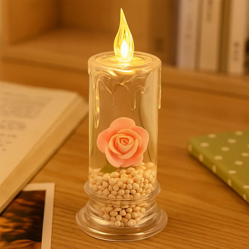 ✨ Eternal Glow Rose Candle – Where Light Meets Love 🌹💡