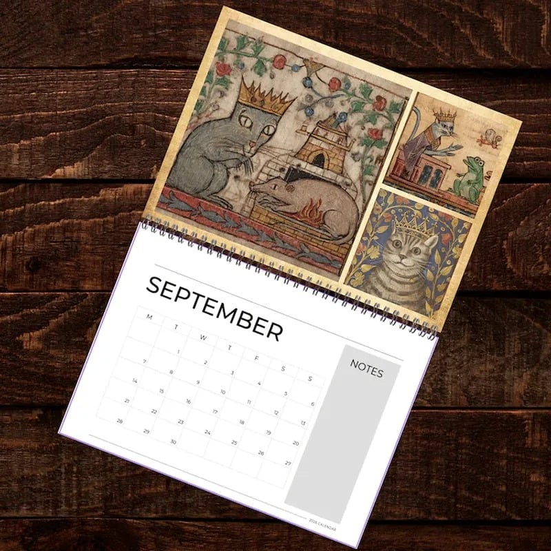 🐱Medieval Cats with Crowns Calendar 2026