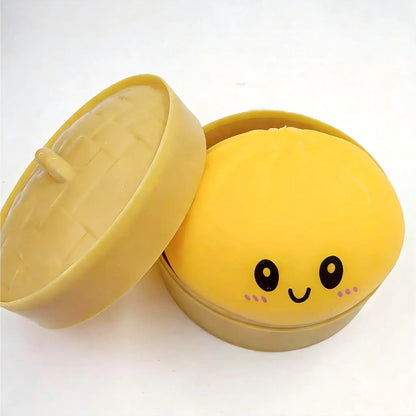 🔥Glittery Dumpling Squeeze Toy – A Cute Fidget Toy for Stress Relief, with a Steamer